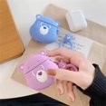 thumbnail image 4 of Lindo estuche para AirPod 2/1, diseño de personajes de dibujos animados, divertido y divertido Air Pods, funda de silicona suave, único animal 3D para niñas, niños, mujeres, estuches para AirPods 2 y 1 (oso arcoíris morado) Sailing  Electrónica, 4 of 5