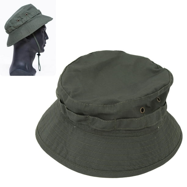 Sombrero Boonie, Sombrero De Cubo De Tela Oxford De Ala Corta Con Hebilla Ajustable Con Diseño De Cierre Para Pesca, Camping, Actividades Al Aire