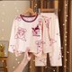 thumbnail image 1 of Conjuntos de pijamas de seda de leche para niños, ropa de dormir de Anime Kawaii Sanrioed, Cinnamoroll Kuromi, ropa de casa para niños y niñas, otoño 2023, 1 of 4