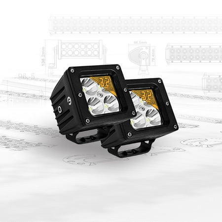 Spotlight Bracket - 2Pcs Led Cube Lights, Eyourlife 3.2 Inch LED 20W Fog Lights Led Off Roading Light Pods Daytime Driving Lights Night Driving Lights Spot Lights Super Bright With Mounting Bracket lighting bar, 4 inch