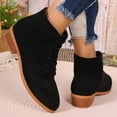 thumbnail image 7 of Wowcloth Women's Fashion Casual Martin Boots – Chunky Heel Lace-Up Ankle-Length with Wide Sizes Available for British Style Versatile Wear, 7 of 7