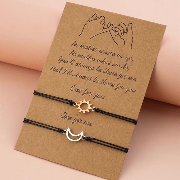 Pinky Promise Friendship Gifts for Best Friend Platinum Plated Matching Bracelets for Couples Sister Mother and Daughter Easter Gifts for Kids