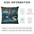 thumbnail image 5 of Orinice Bald Eagle Graphic Decorative Cotton Linen Cushion Throw Pillow Cover for Home Couch Living Room Bed Sofa, Printed on Both Sides, All Seasons Pillowcase 1PC 22x22in, 5 of 5
