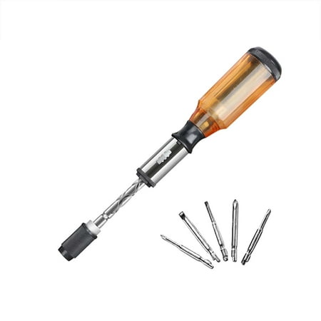 

Kokovifyves Clearance Hardware Tools Hand-Pressed forward and Reverse Push-Type Ratchet Semi-Automatic Screwdriver