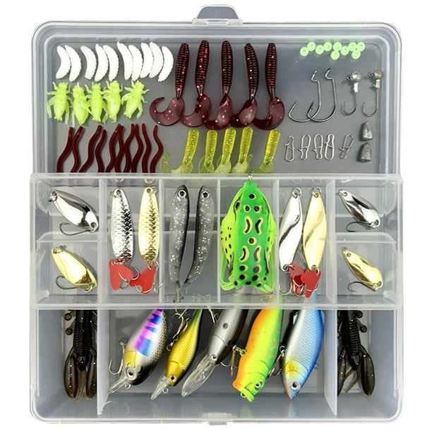 75pcs Freshwater Fishing Lures Kit Fishing Tackle Box with Tackle