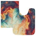 thumbnail image 2 of RMDQTR 16" × 24" Rectangle Shape Bathroom Rugs Plush Toilet Base Mat Soft Rugs Non Slip Absorbent Multicolor Fluid Pattern, 2 of 9