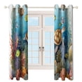 thumbnail image 3 of Ocean World Turtle Window Curtain Panels Grommet Blackout Curtains Blackout Curtains for Living Room, 3 of 7