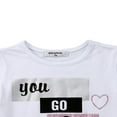 thumbnail image 4 of Tenues pour Bébés Filles, T-Shirt à Manches Courtes à Imprimé de Lettres, Hauts Moulants, Mini-Jupe, 4 of 6