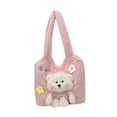 thumbnail image 3 of Bolso de Hombro para Mujer Yinane Gran Capacidad Diseño de Oso de Peluche Rosa, 3 of 8