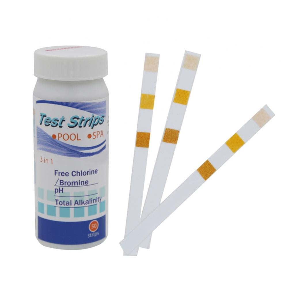 SWIMMING POOLS 3 in 1 TEST STRIPS FOR CHLORINE 