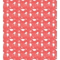 thumbnail image 3 of Ambesonne Birds Duvet Cover Sets, Bullfinch Silhouettes Sitting, 2-King, Dark Coral White, 3 of 3
