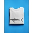 thumbnail image 3 of White Shark Drawing Sweatshirt Men -Image by Shutterstock, Male 5X-Large, 3 of 4