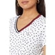 thumbnail image 3 of Camiseta Tommy Hilfiger de manga corta con cuello en V y lunares para mujer, 3 of 3