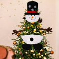 thumbnail image 4 of Figura de muñeca artesanal con colgante de de Navidad de tela, decoración colgante de adorno de exhibición, para ventana de cumpleaños de pared, Muñeco de nieve mayimx colgante de árbol, 4 of 7