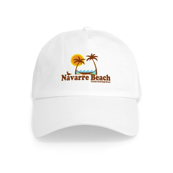 CafePress - Navarre Beach FL Cap - Adjustable 100% Brushed Unisex Casual Cotton Baseball Cap, Beige, 1