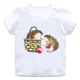 thumbnail image 3 of Lindo erizo dibujos animados animales niños algodón camisetas divertidas bebés niños camiseta divertida verano niños manga corta tops niñas ropa, 3 of 5