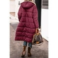 thumbnail image 4 of Women's 2024Warm Winter Coats Reversible Sherpa Fleece Long Hooded Puffer Jackets Outerwear, 4 of 6
