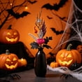 thumbnail image 6 of Hyknon Halloween Artificial Floral Pick Decor, Glitter Pumpkin Skull Spider Branch Stem Insert Ornament, Decor Ornaments for Vase Bar Table Centerpiece Fireplace Mantel Halloween Party Home Indoor A, 6 of 6