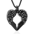thumbnail image 4 of Angel Wings Heart Urn Cremation Jewelry for Ashes Of Loved Ones Keepsake Memorial Urn Pendant Urn Necklace, 4 of 7