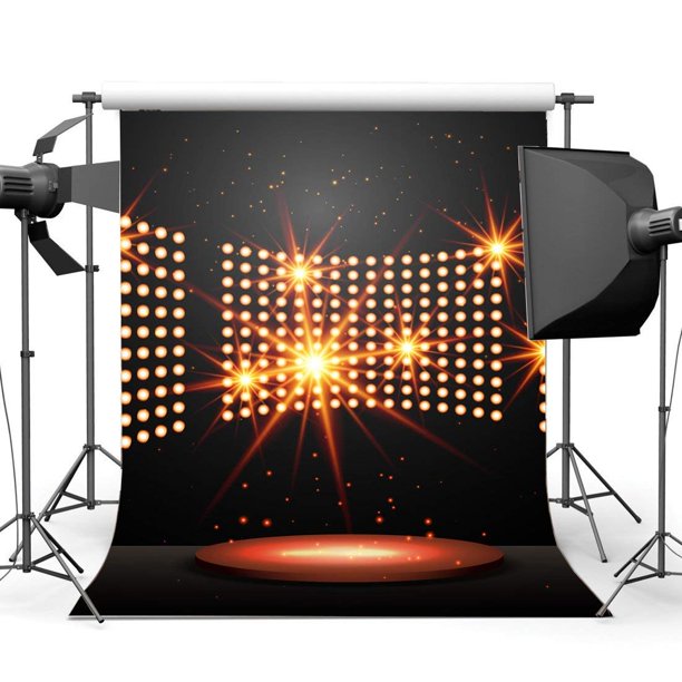 Abphoto Polyester 5x7ft Band Backdrop Interior Stage Bokeh Glitter