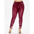 thumbnail image 5 of ROSEGAL Plus Size High Waisted 3D Printed Leggings, 5 of 7