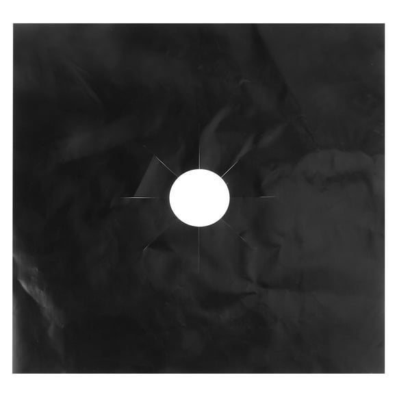 1 Uds.Hojas protectoras de placa de cocina de gas de revestimiento de horno de servicio pesado universal (negro)