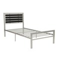thumbnail image 4 of Poundex Furniture Twin  Bed  With  Metal Frame in Silver With Wood, 4 of 5