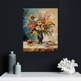 thumbnail image 4 of COMIO  Flower Canvas Paintings Wall Art for Bedroom, Hand-Painted with Colorful Floral  Textured Artwork on Canvas, 4 of 4