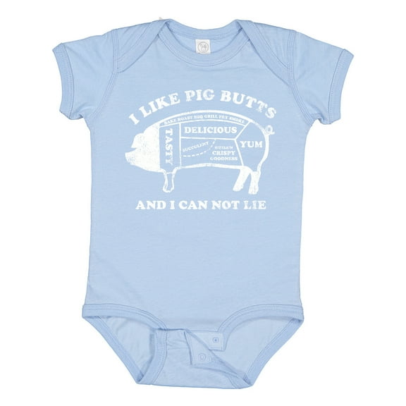Inktastic I Like Pig Butts WHT Boys or Girls Baby Bodysuit