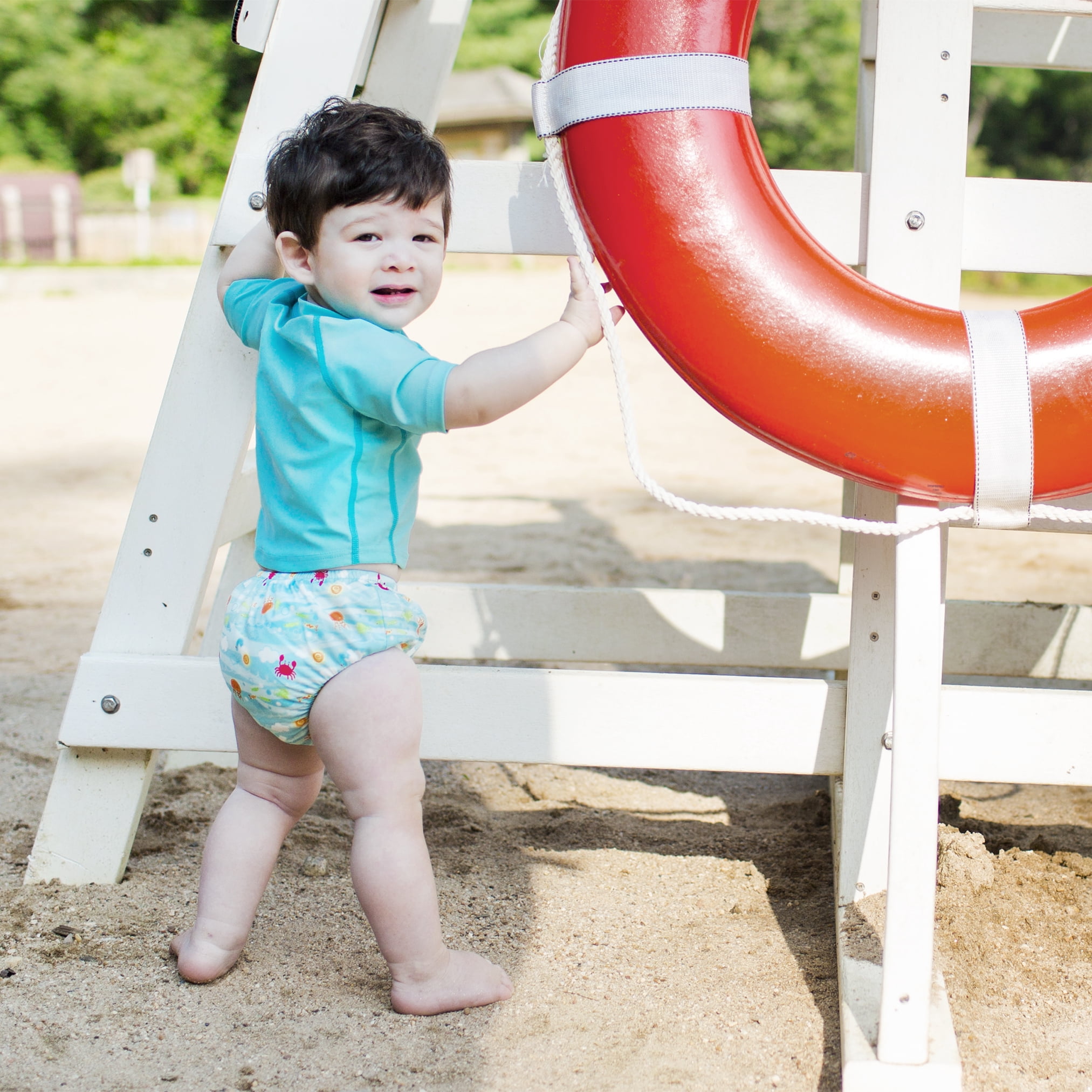 i play. Baby and Toddler Boys Snap Reusable Absorbent Swim Diaper