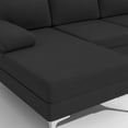 thumbnail image 6 of YYAo Upholstery U-Shaped Fabric Sofa Couch with Two Imperial Concubine Iron Feet 4 Seats for Living Room, Black, 6 of 9
