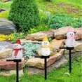 thumbnail image 6 of 4 PCS Christmas Snowman Pathway Lights Outdoor Decoration, Snowman Landscape Path Lights Stake, LED Waterproof Holiday Walkway Lights for Decor Garden, Yard, Lawn, Park, Porch, Lane, Path Plug in, 6 of 14