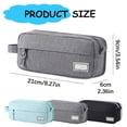 thumbnail image 4 of Cute Pencil Pouch, Large Capacity Pencil Case with Multi Compartment Zipper Storage, Soft Fabric Organizer Bag for Stationery Makeup Tech Accessories Travel and Daily Essentials, Black, 4 of 9