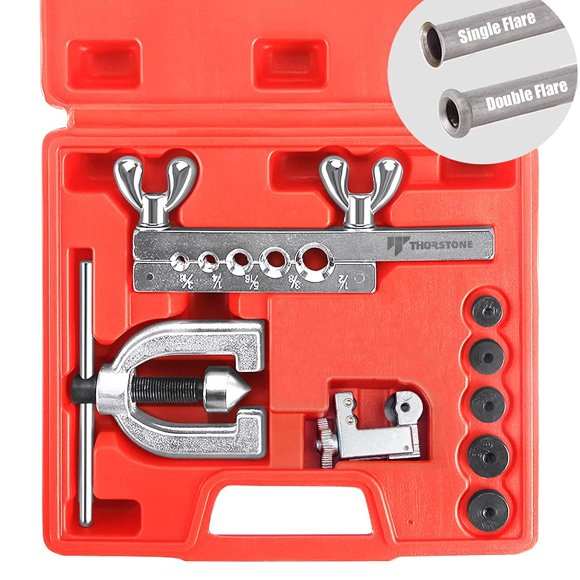 Kit de herramientas abocinadas Thorstone, doble e individual, 45 grados, rojo