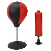 Desktop Punching Bag Stress Buster Indoor Boxing Equipment Table Punching Ball with Large Suction Cup Reddish Black