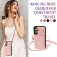 thumbnail image 6 of Crossbody Wallet Case for Samsung Galaxy S25+ with Lanyard Strap Card Slot Holder RFID Blocking Kickstand,Magnetic Back Flip Purse Case, PU Leather Cover Handbag Women Girls,Pink, 6 of 10