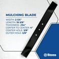 thumbnail image 6 of Stens Lawn Mower Mulching Blade 336-760 For Murray Most 20" walk behinds, 1996 and newer 042785E701, 6 of 7