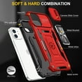 thumbnail image 3 of for iPhone 12/12 Pro Case with 360° Rotate Ring Kickstand & Sliding Camera Cover & Support Magnetic Car Mount Holder Military Grade Drop Protection Case for iPhone 12/12 Pro, Red, 3 of 7