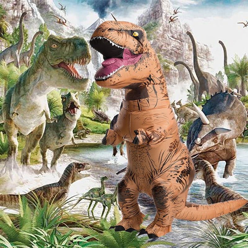 Disfraz De Dinosaurio Hinchable Para Adultos Y Niños – Verde, Impermeable Y Ligero