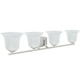 thumbnail image 2 of Aspen Creative 62164, Four-Light Metal Bathroom Vanity Wall Light Fixture, 32" Wide, Transitional Design in Brushed Nickel, 2 of 5