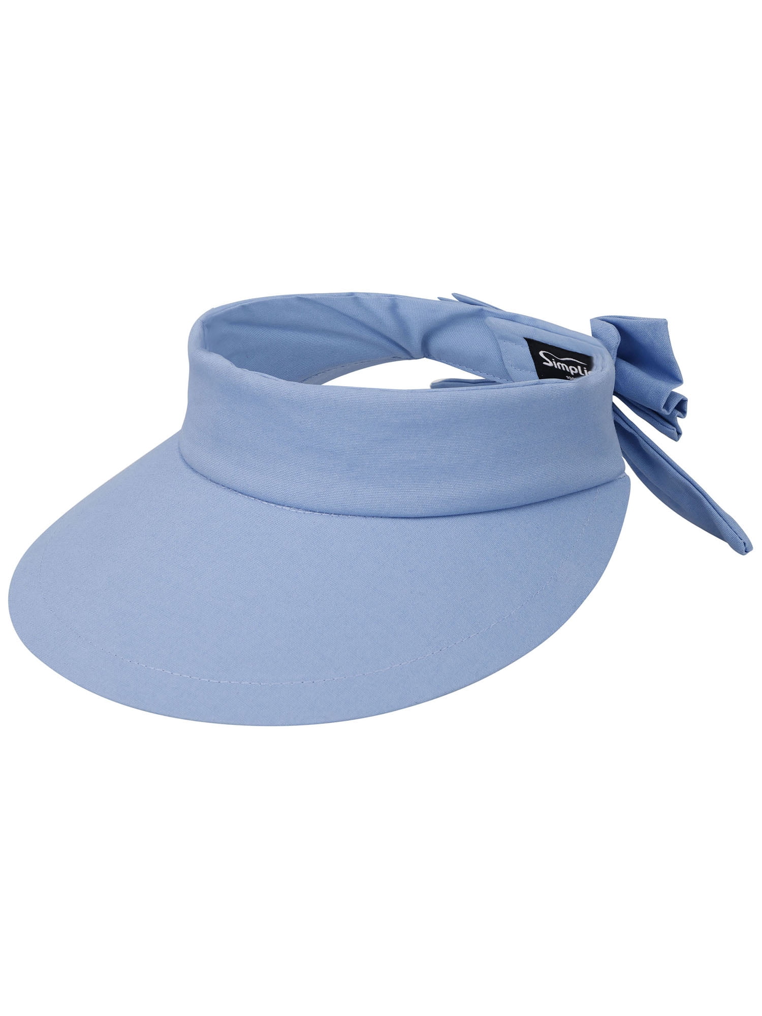 Women's SPF 50+ UV Protection Wide Brim Beach Sun Visor Hat,Sky Blue