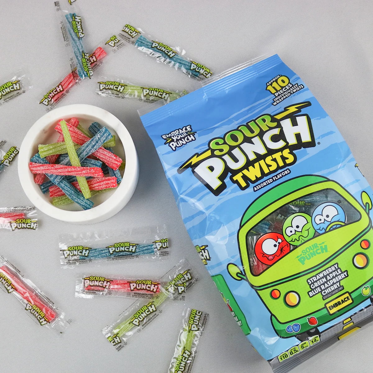 Sour Punch Individually Wrapped Twists 110 pc. Bag