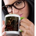 thumbnail image 2 of 3drose, La Belle Dame Sans Merci by John William Waterhouse, 11oz Two-tone Green Mug, 2 of 6