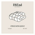 thumbnail image 5 of HiEnd Accents Velvet Diamond 1 Piece Quilt, Amethyst Solid Color Modern Classic Bedding, King, 5 of 5