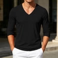 thumbnail image 6 of HAOTAGS Men’s Athletic Long Sleeve T-shirts V-Neck Quick Dry Mesh Pullover Shirt Black Size 2XL, 6 of 10