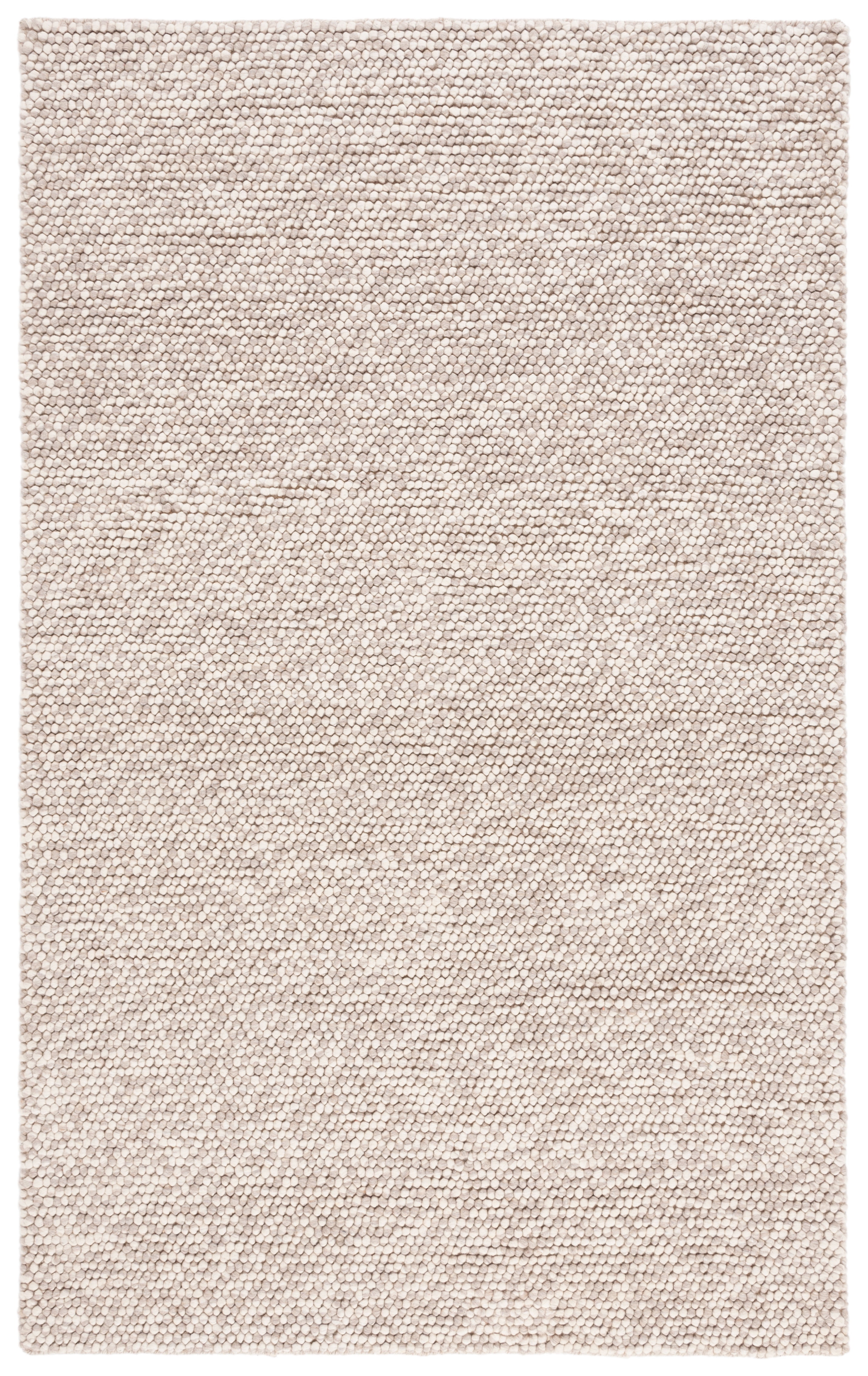 SAFAVIEH Natura Feride Solid Braided Wool Area Rug, Beige, 6' x 9' - Scandinavian Design, Beige, Handmade Wool Blend, Ideal for Living Room, Bedroom, Dining Space