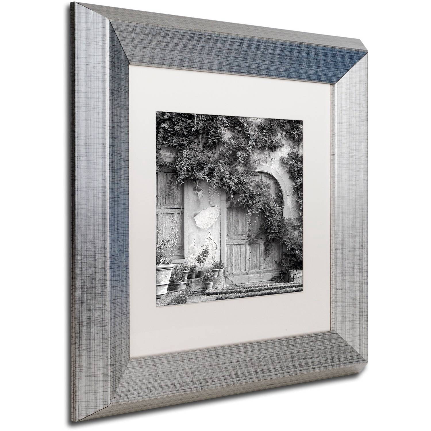 Trademark Fine Art "Tuscany VI" Canvas Art by Alan Blaustein, White Matte, Silver Frame