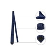 thumbnail image 3 of INSPIRE CHIC Corbatas de hombre de color sólido para ocasiones formales, casuales, fiestas y bodas, autoajustables, azul marino, 3 of 5