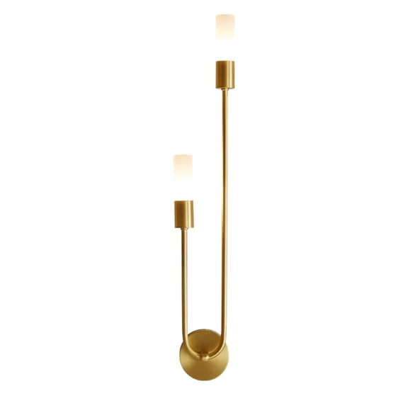 hulanddfd Modern Wall Sconce Indoor Wall Lamp U-Shape Wall Light with Milk Acrylic Shade Hardwired Sconces Wall Lighting Vanity Lights for Bedroom Bedside Dining Room Hallway, Gold