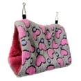 thumbnail image 2 of Pet Bird Parrot Plush Heart Print Warm Soft Hanging Hammock Sleeping Bed Nests, 2 of 10